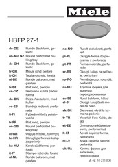 Miele HBFP 27-1 Manual
