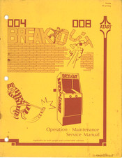 Atari Breakout Operation, Maintenance & Service Manual
