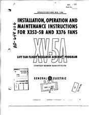 GE XV-5A Installation, Operation And Maintenance Instructions