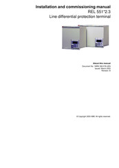 ABB REL 551 2.3 Series Installation And Comissioning Manual