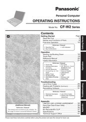 Panasonic CF-W2B Operating Instructions Manual