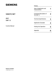 Siemens ASIC SIM 1-2 Function Manual
