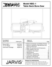 Jarvis NBS-1 Operation And Maintenance Instructions