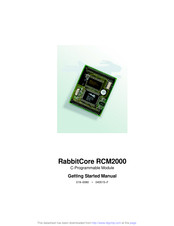 Rabbit RCM2000 Getting Started Manual