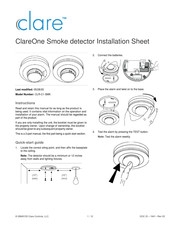 clare ClareOne CLR-C1-SMK Installation Sheet
