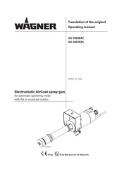 WAGNER GA 2000EAC Translation Of The Original Operating Manual