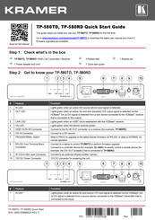 Kramer TP-580TD Quick Start Manual
