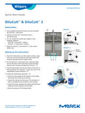 Merck Millipore DiluCult Quick Start Manual