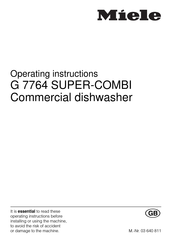 Miele G 7764 SUPER-COMBI Operating Instructions Manual