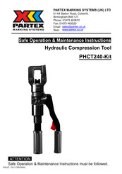 Partex PHCT240-Kit Safe Operation & Maintenance Instructions