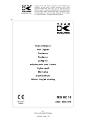 Team Kalorik TKG HC 18 Manual