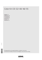 Loewe COLOR KIT CID 32 Installation Instructions Manual