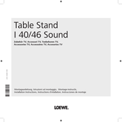 Loewe Table Stand I 46 Sound Installation Instructions Manual