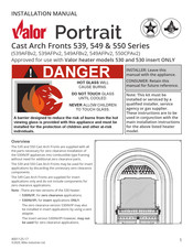 Valor Portrait Cast Arch Fronts 550 Series Installation Manual