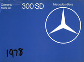 Mercedes-Benz 300 SD 1978 Owner's Manual