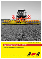 Apv RH 600 M1 Operating Manual