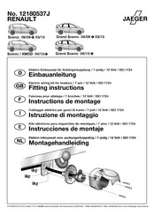 Jaeger 12180537J Fitting Instructions Manual