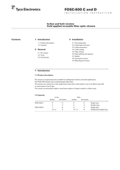Tyco Electronics FOSC-600 C Installation Instructions Manual