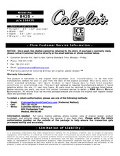 Cabela's Ice Team 8435 Manual