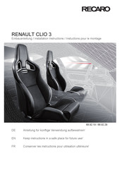 RECARO 68.92.19 Installation Instructions Manual