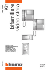 Bticino 362521 Instructions For Use Manual