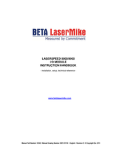 Beta LaserMike LASERSPEED 9000 Instruction Handbook Manual