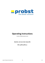 probst SRG Series Operating Instructions Manual