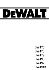 DeWalt DW491K Manual