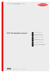 Fronius OPT/i TPS SpeedNet Connector Installation Instructions Manual