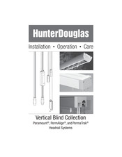 Hunterdouglas Paramount Headrail Systems Installation Operation Care