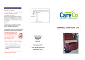 Careco UNIVERSAL ADJUSTABLE TABLE Quick Start Manual