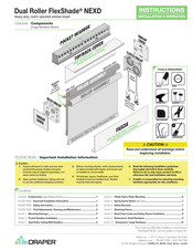 Draper Dual Roller FlexShade NEXD Installation & Operation Instructions