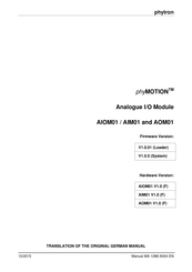 phytron phyMOTION AIM01 Manual