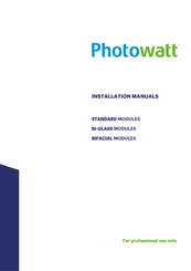 PHOTOWATT PW72HT-C-XF Installation Manual