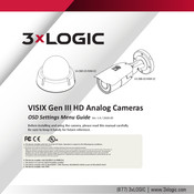 3Xlogic VISIX Gen III Series Menu Manual