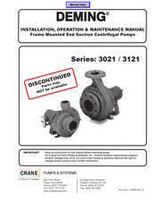 CRANE PUMPS & SYSTEMS Deming 3121 Series Installation, Operation And Maintenance Manual