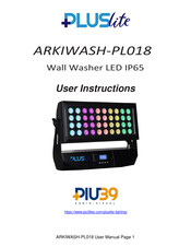 PLUSLITE ARKIWASH-PL018 User Instructions