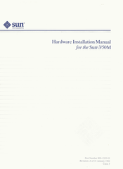 Sun Microsystems Sun-3/50M Hardware Installation Manual
