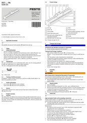 Festo EGC-185-FA Operating Instructions