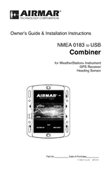 Airmar NMEA 0183 to USB Combiner Owner's Manual & Installation Instructions