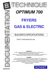 Bonnet OPTIMUM 700 FR 18 Instructions For Use Manual