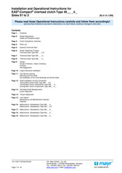 Mayr EAS-Compact 49 . 4 Series Installation And Operational Instructions