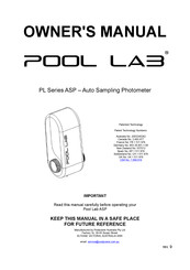 POOL LAB PL ASP Owner's Manual