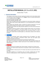 Hyundai HiE-S SI Series Installation Manual