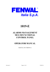 Fenwal 1019-E Operator's Manual