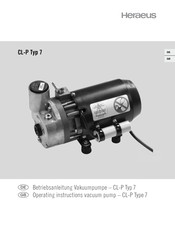 Heraeus Combilabor CL-P 7 Operating Instructions Manual