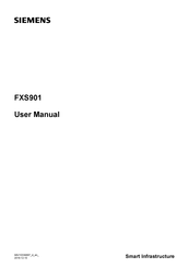 Siemens FXS901 User Manual