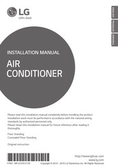 LG CFA Series Installation Manual