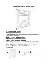 Allen + Roth 2CFWBK514720 Manual