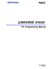Nec UNIVERGE SV8300 Pc Programming Manual